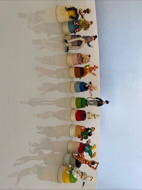 Complete Set Cavalcade of Clowns Pewter Thimbles including Charlie Chaplin